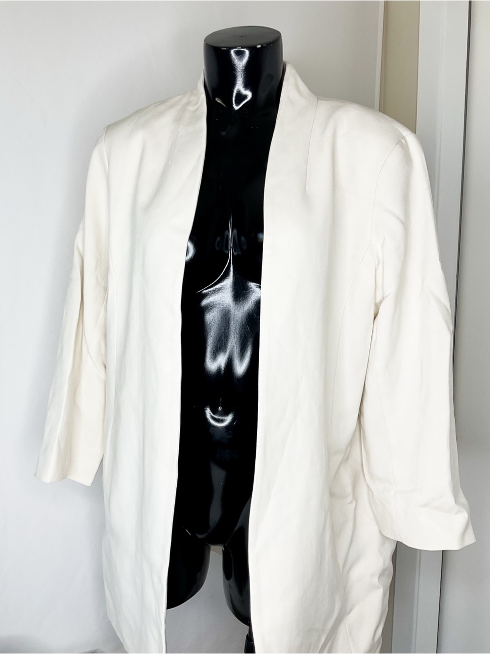 Eileen Fisher Cream Open-Front Jacket